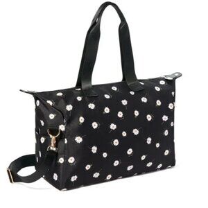 𝅺alice + olivia Black Canvas Daisy Duffle Bag